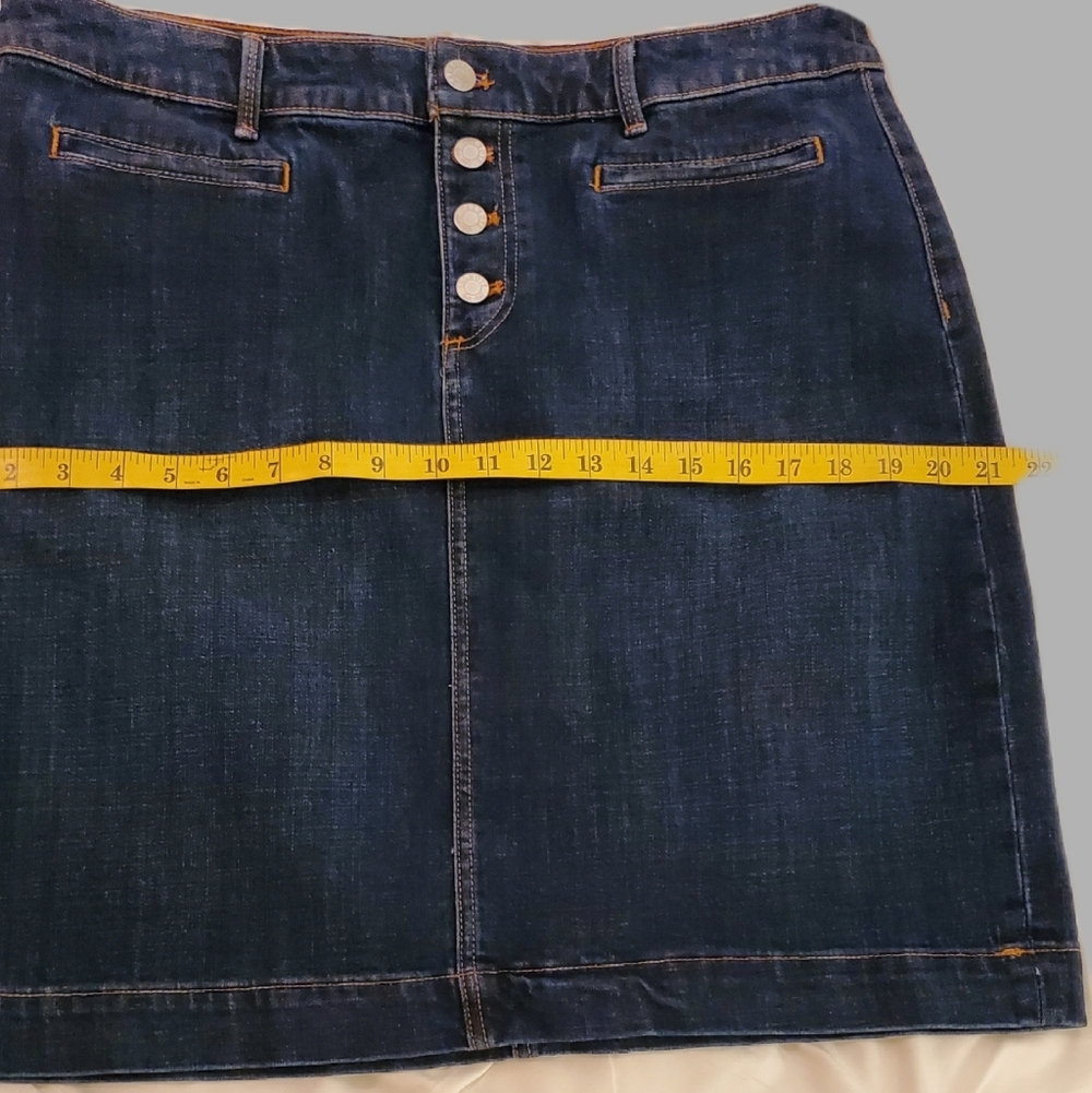 Talbots Dark Blue Denim Skirt - Picture 6 of 7